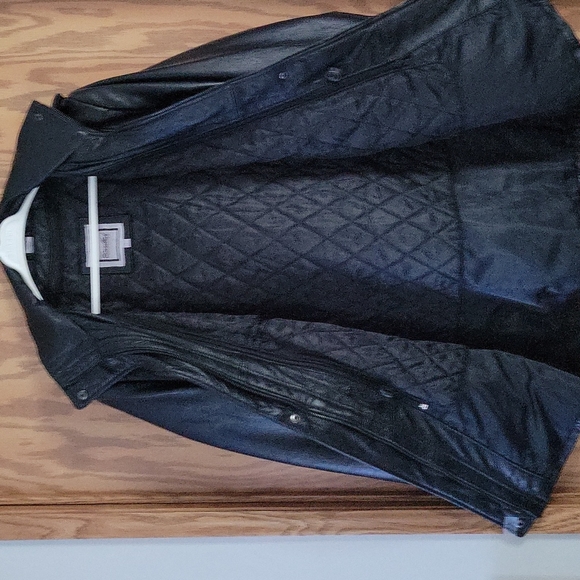 Lined Leather Coat - Picture 4 of 7